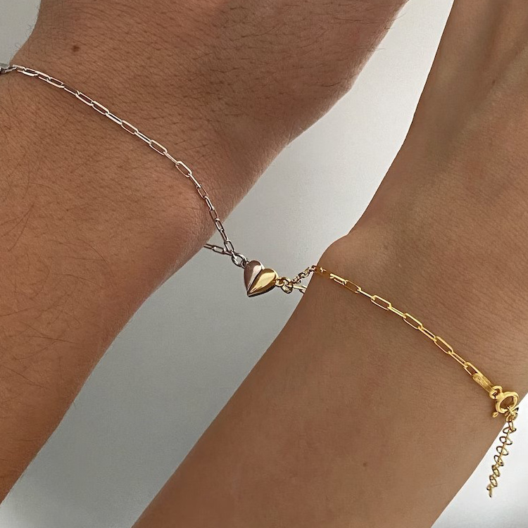 Magnetic Heart Couple Bracelet - огляд і ціна Paperclip Magnetic Set