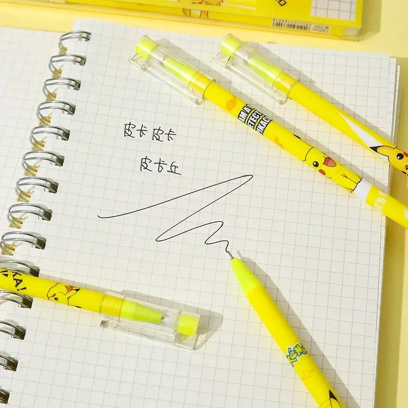 12Pcs Pokemon Pikachu Erasable - огляд і ціна Office Supply Office Stationery Items