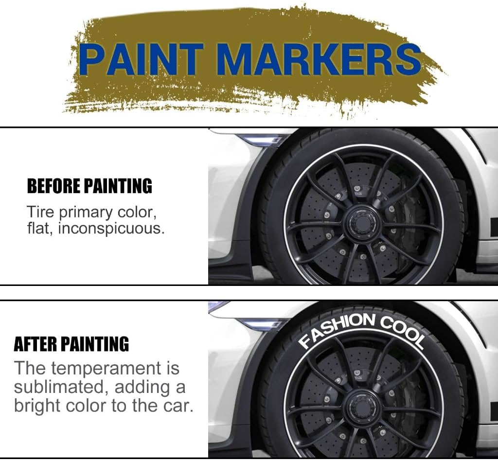 White Waterproof Cars Wheel Ti - огляд і ціна Whiteboard Marker Set