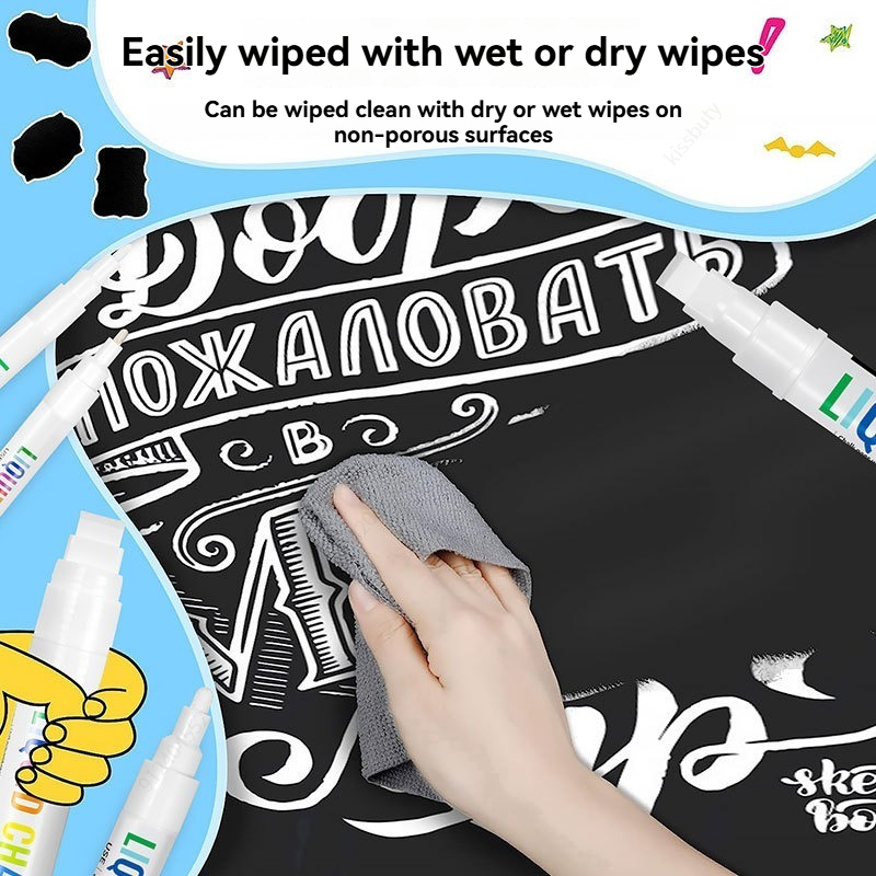 5pcs/set White Chalk Markers L - огляд і ціна Whiteboard Marker Set