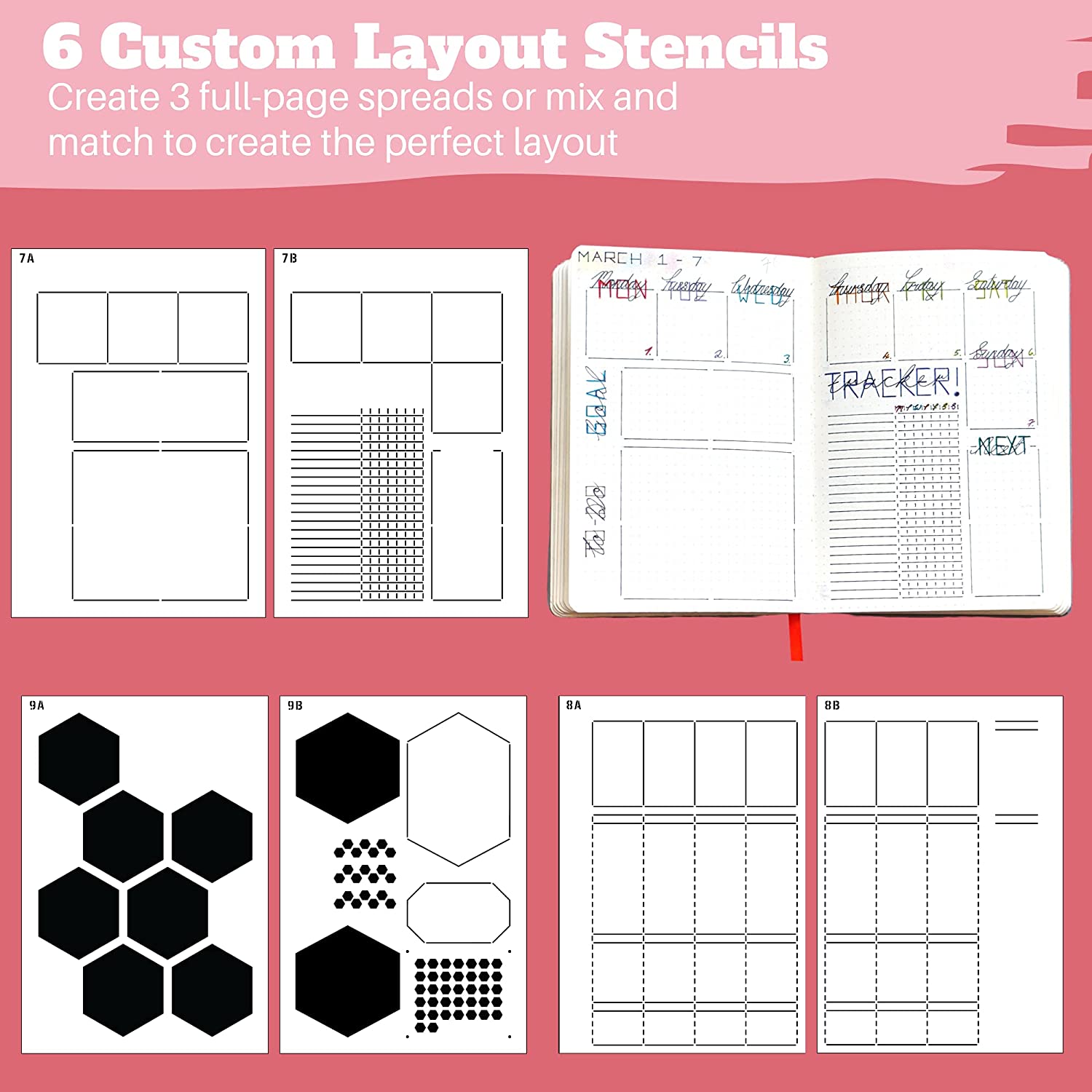 6Pack Reusable Plastic Weekly  - огляд і ціна Notebook Dotted A5