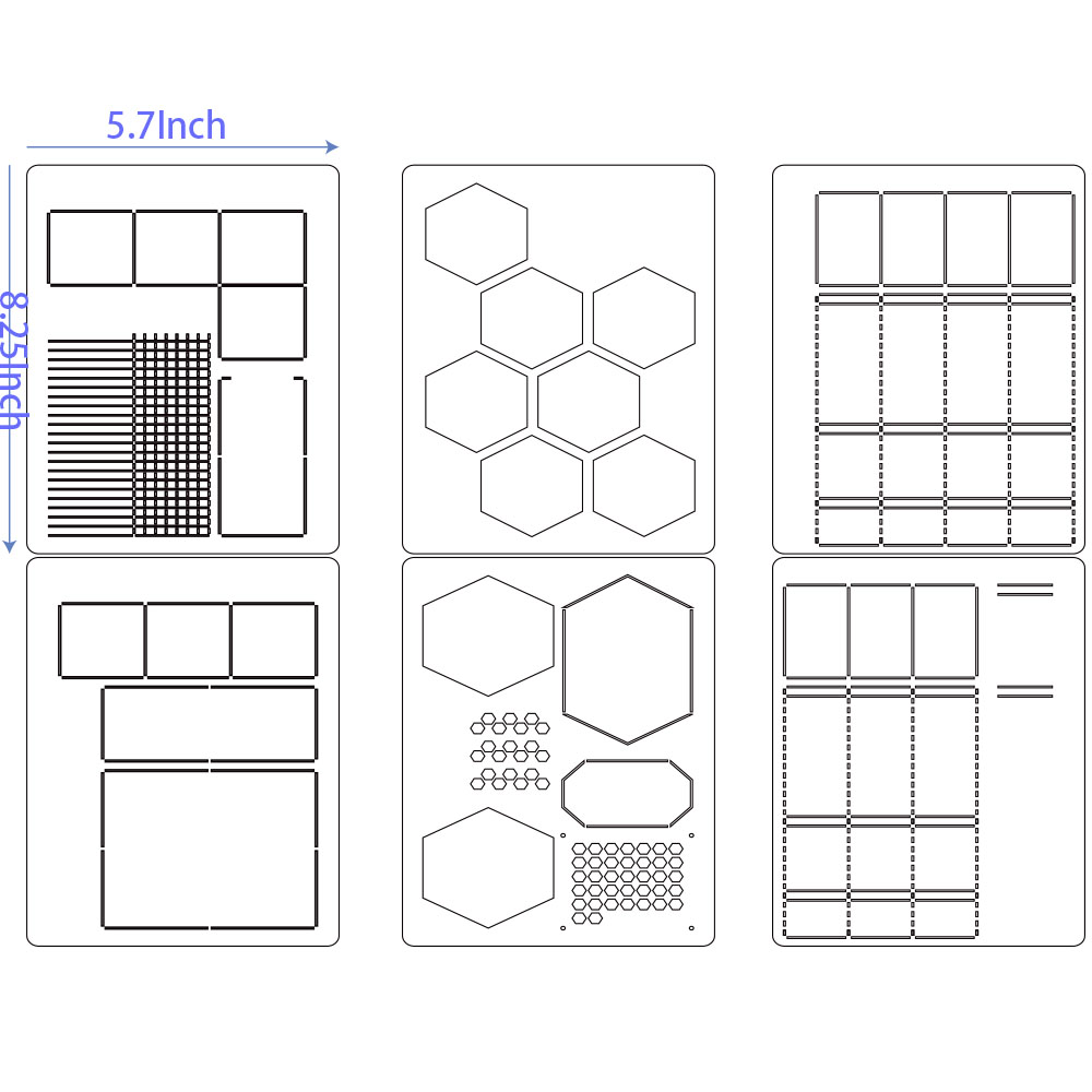6Pack Reusable Plastic Weekly  - огляд і ціна Notebook Dotted A5
