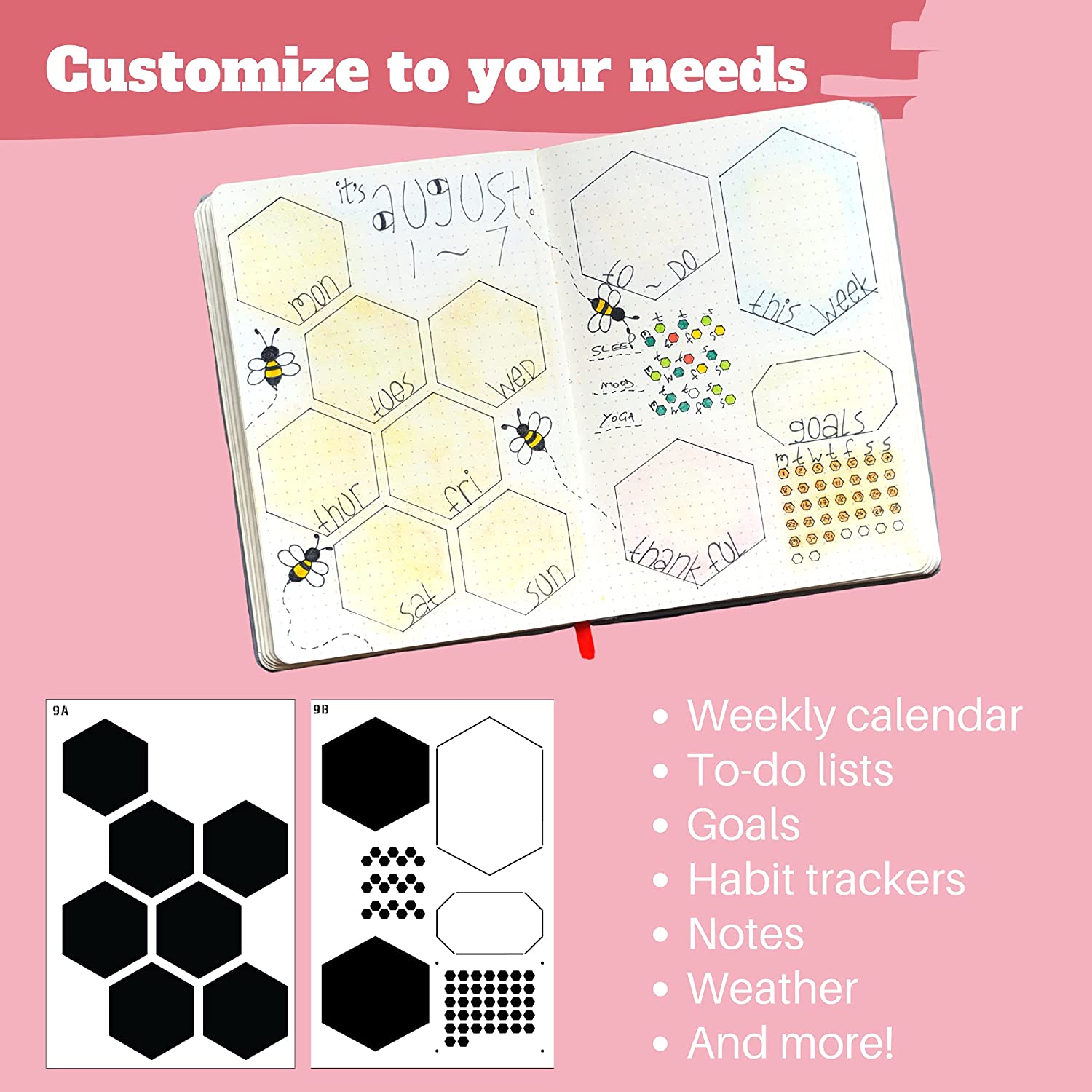 6Pack Reusable Plastic Weekly  - огляд і ціна Notebook Dotted A5