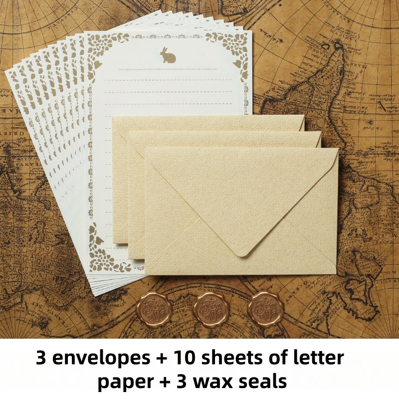 16PCS Vintage Linen Envelopes  - огляд і ціна Letter Envelope Kraft