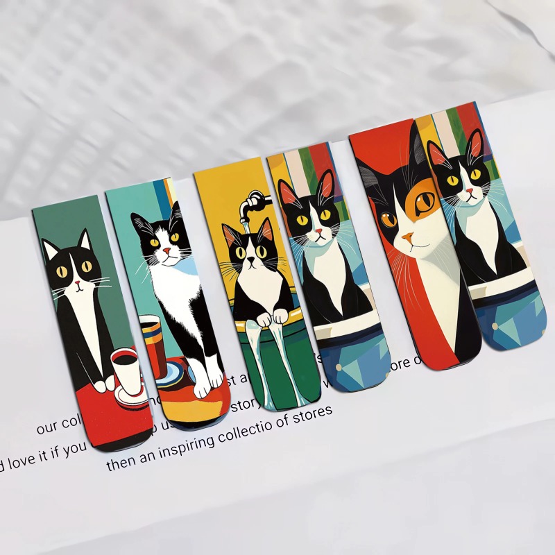 5PCS Simple And Fun Cat Magnet - огляд і ціна Office Supply Office Stationery Items