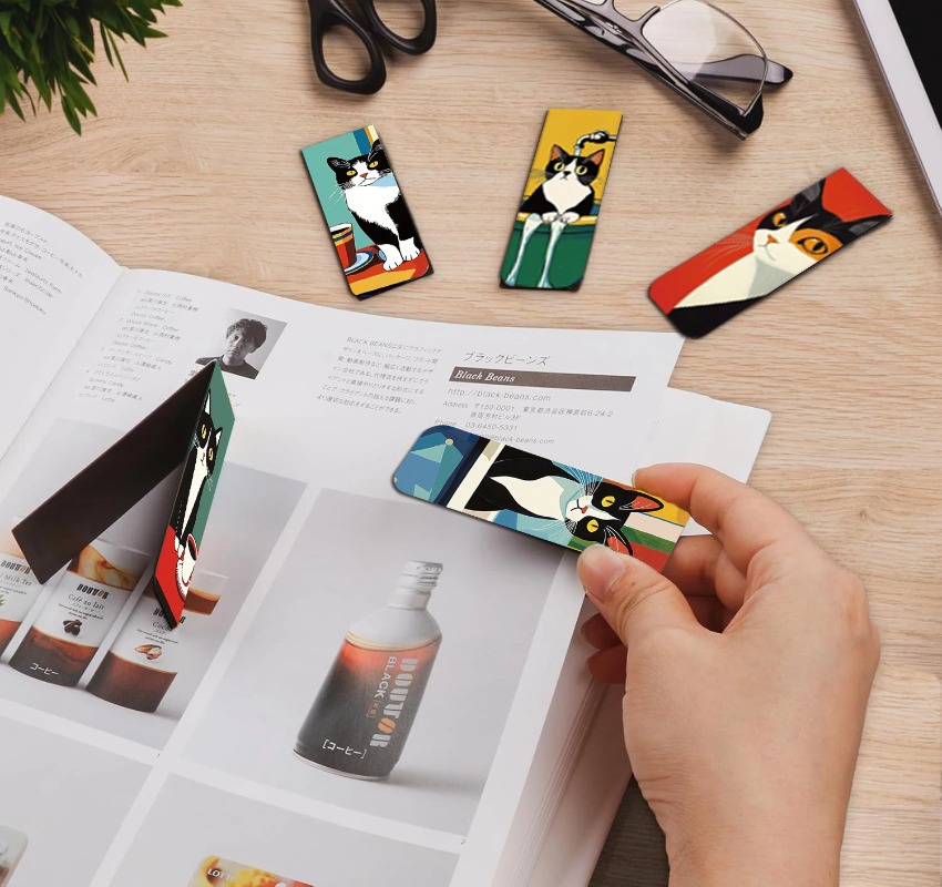 5PCS Simple And Fun Cat Magnet - огляд і ціна Office Supply Office Stationery Items