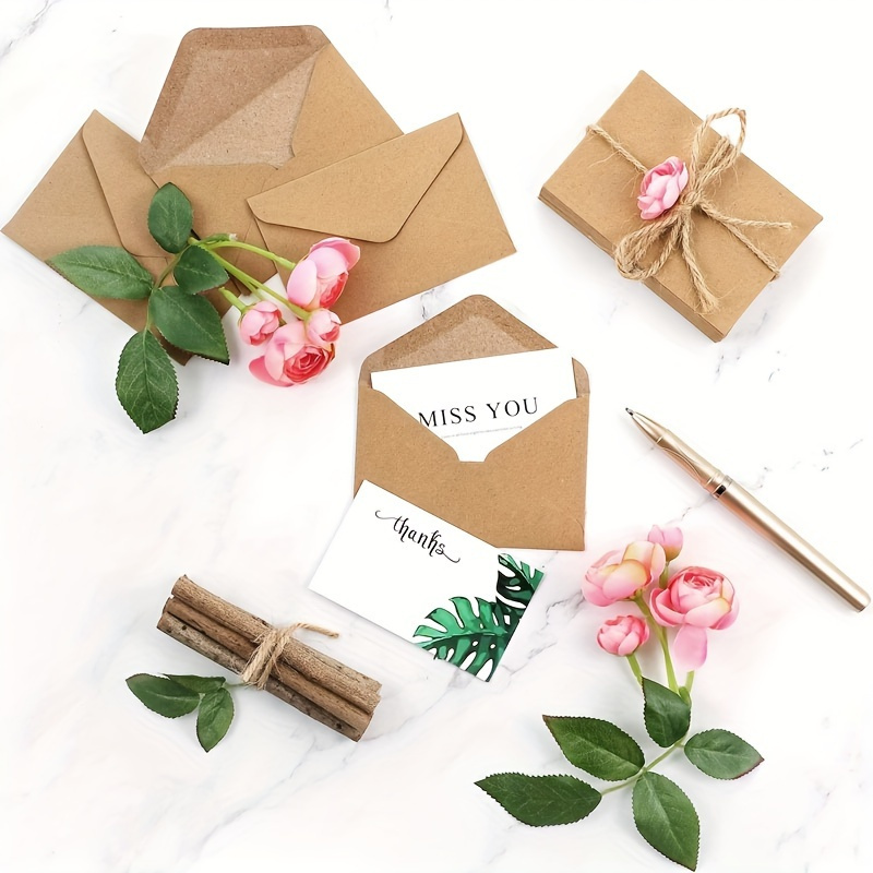50/100pcs Kraft Paper Envelope - огляд і ціна Letter Envelope Kraft
