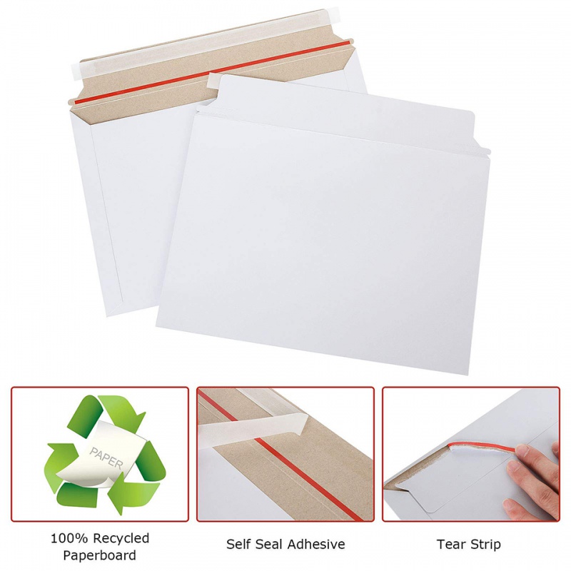25Pcs White Rigid Mailers Stay - огляд і ціна Letter Envelope Kraft