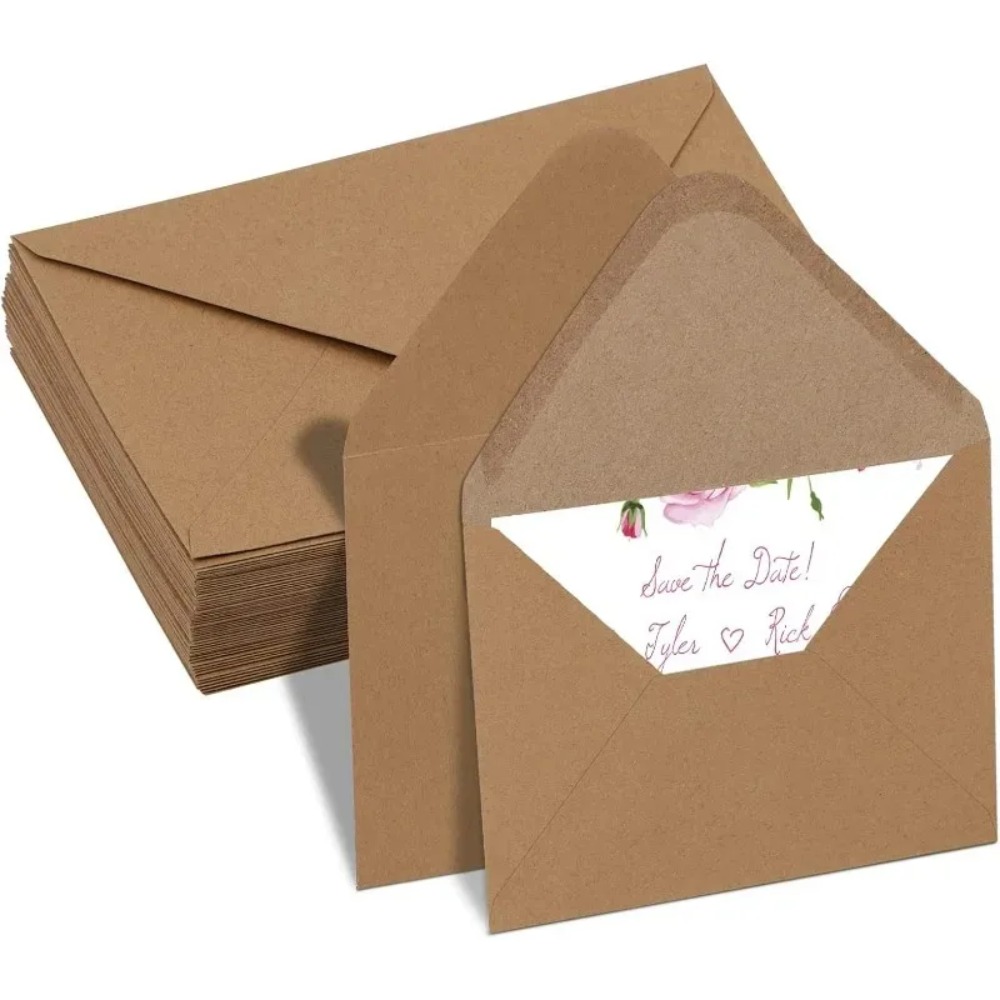 50Pcs Classical Brown Kraft Bl - огляд і ціна Letter Envelope Kraft