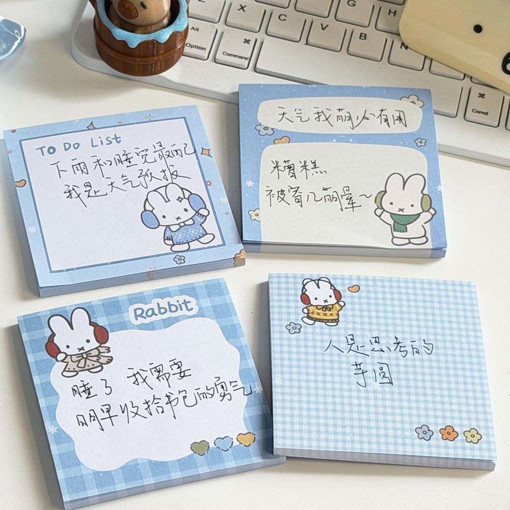 Kawaii Blue Grid Miffy Rabbit  - огляд і ціна Stationery Office Items List