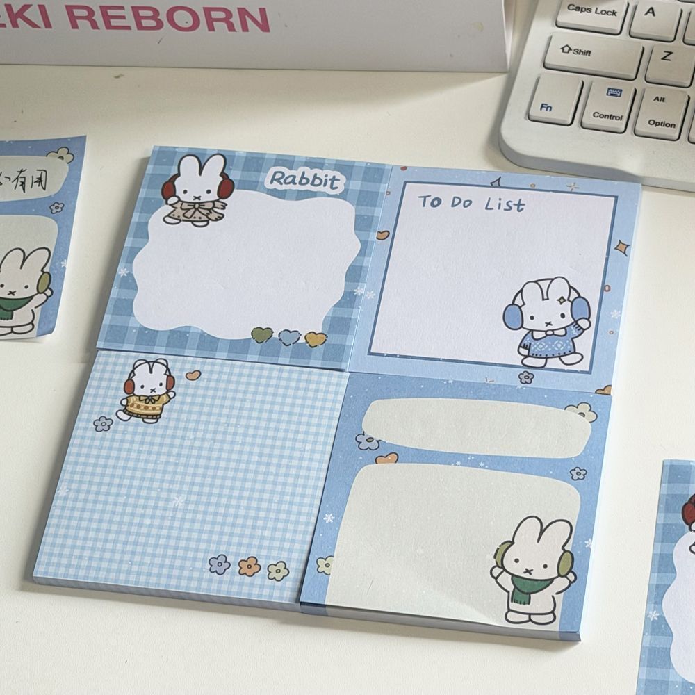 Kawaii Blue Grid Miffy Rabbit  - огляд і ціна Stationery Office Items List