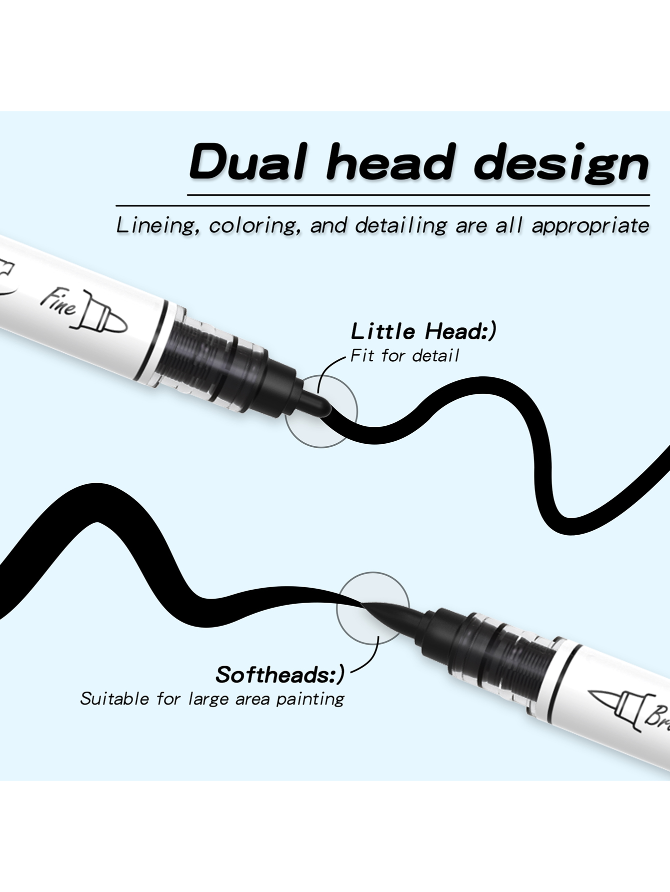 Black/White Large Capacity Dua - огляд і ціна Whiteboard Marker Set