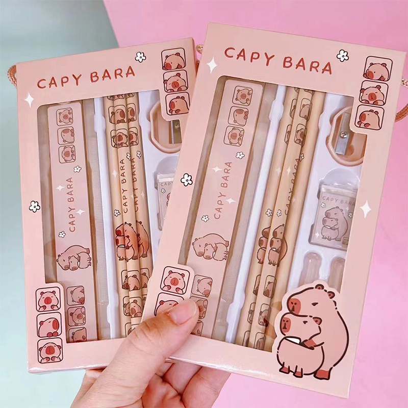 1Set Capybara Cartoon Pencil W - огляд і ціна Office Supply Office Stationery Items