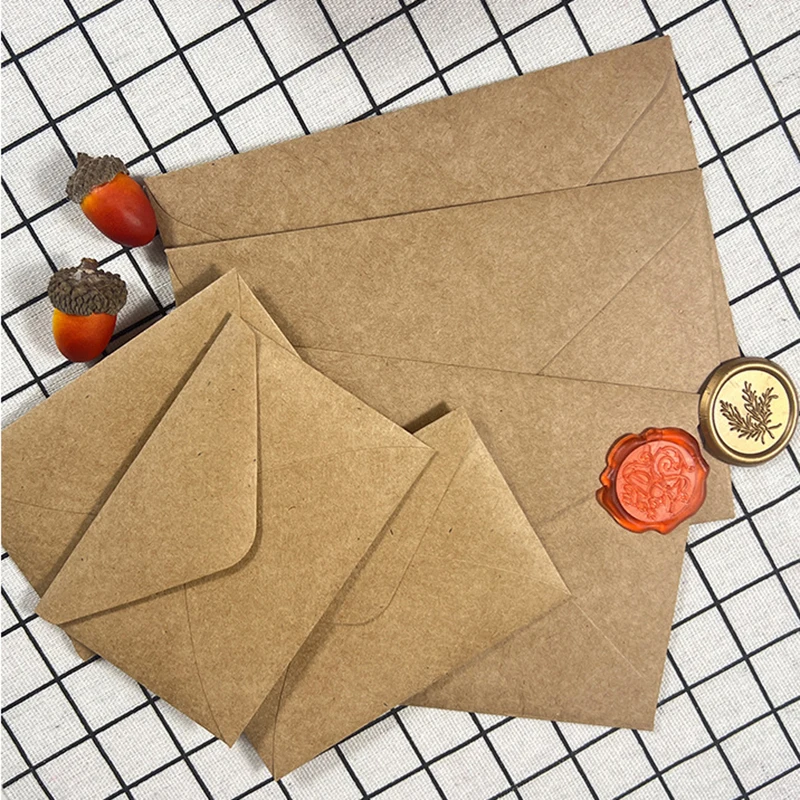 50pcs Kraft Brown Paper Envelo - огляд і ціна Letter Envelope Kraft